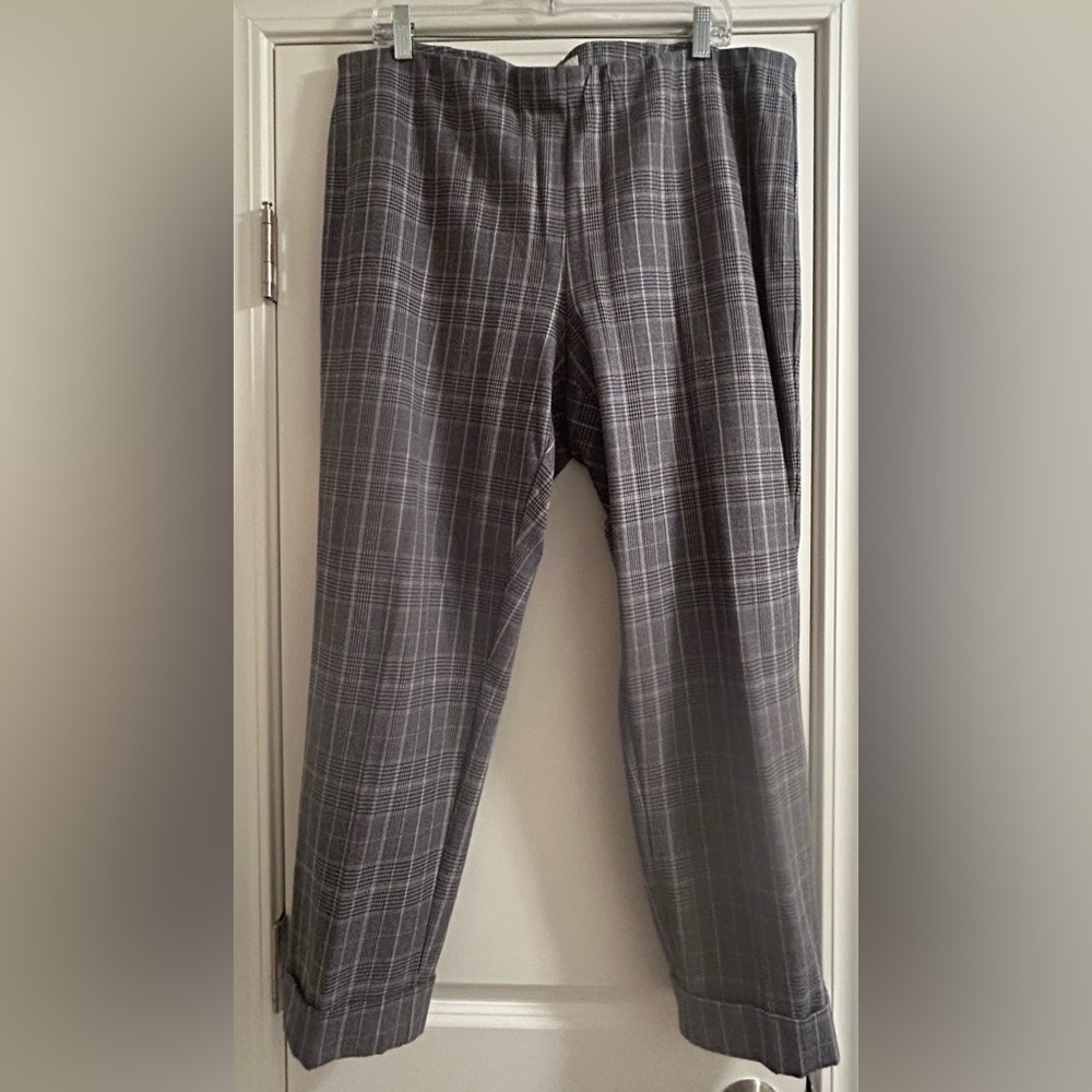 J. Jill Charcoal Plaid Women's Trousers